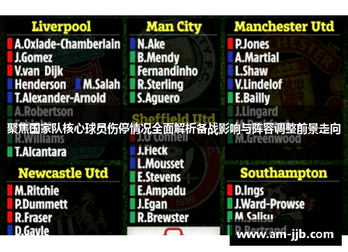 聚焦国家队核心球员伤停情况全面解析备战影响与阵容调整前景走向 聚焦国家队核心球员伤停情况全面解析备战影响与阵容调整前景走向