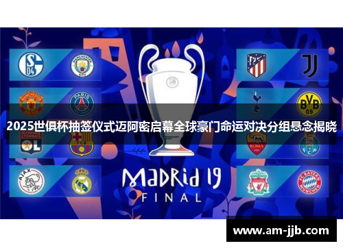 2025世俱杯抽签仪式迈阿密启幕全球豪门命运对决分组悬念揭晓 2025世俱杯抽签仪式迈阿密启幕全球豪门命运对决分组悬念揭晓